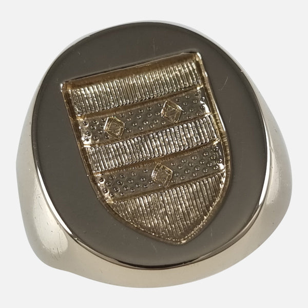 The 14ct Gold Intaglio Signet Ring, viewed from above at a slight angle
