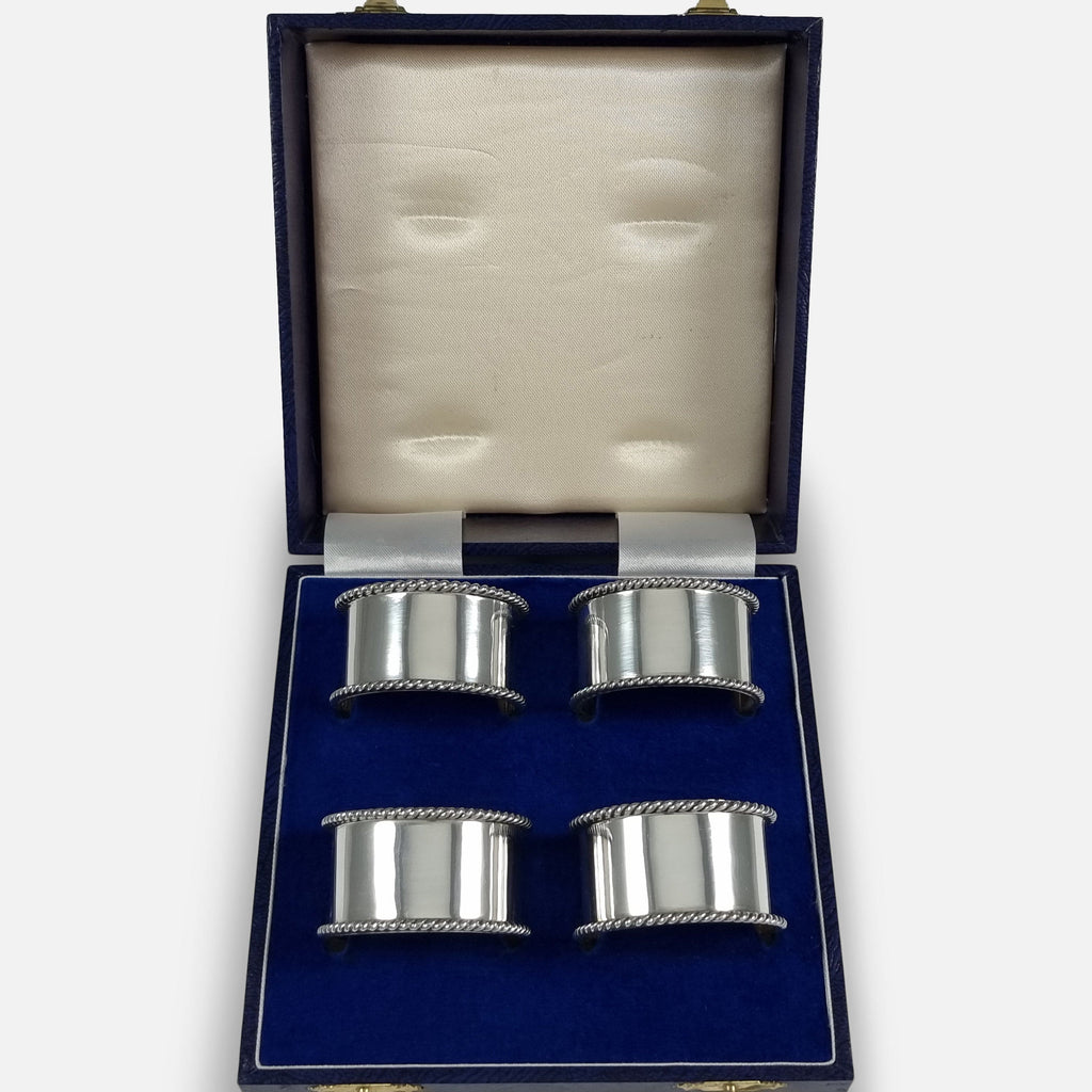 New sterling silver napkin rings store