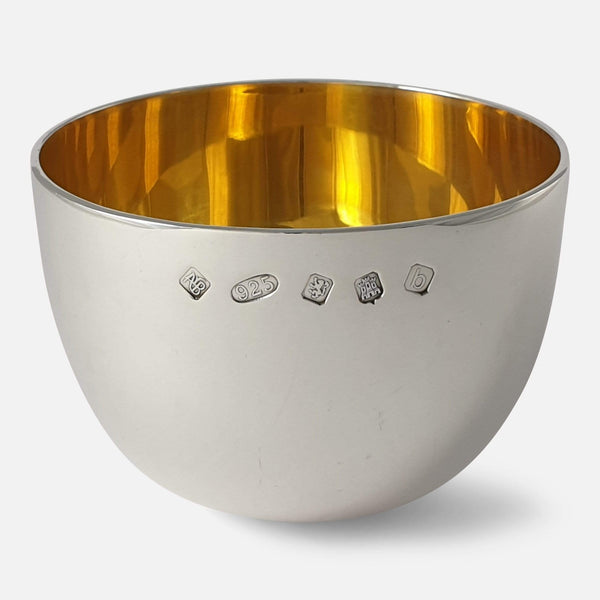 the Scottish sterling silver-gilt tumbler cup viewed from the front