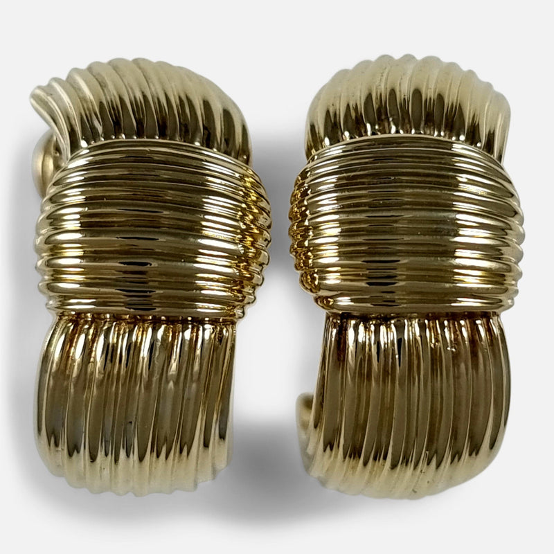 18ct Yellow Gold Hoop Earrings by Asprey Garrard