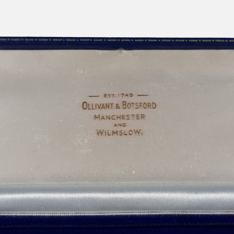 the Ollivant & Botsford marks to the inside of the bracelet box