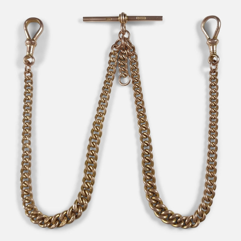 a birds eye view of the chain laid out as it was originally intended to be worn