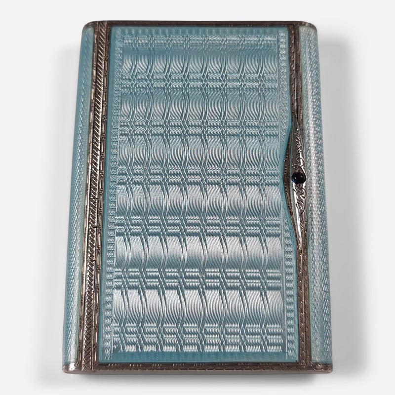 a birds eye view of the case with thumbpiece to the right side of the image