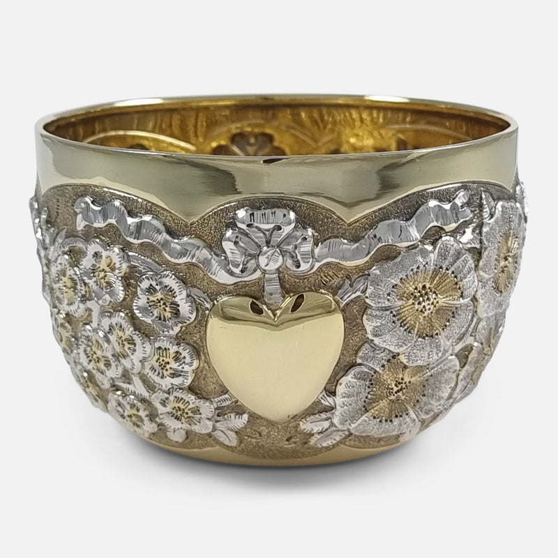 the sugar bowl with heart shaped cartouche to the forefront