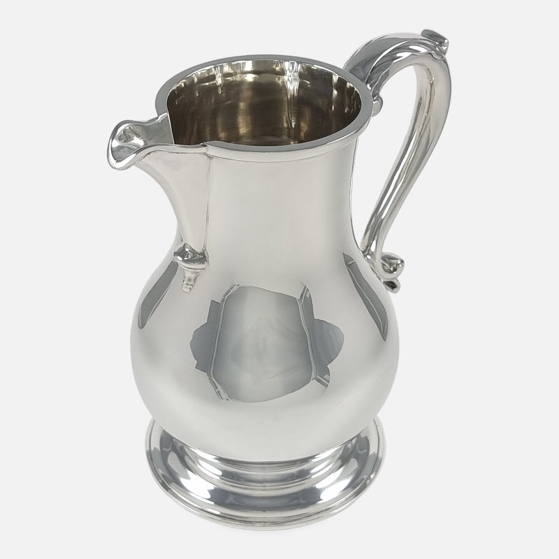 the jug rotated with spout facing slightly towards the left, and viewed from a raised position