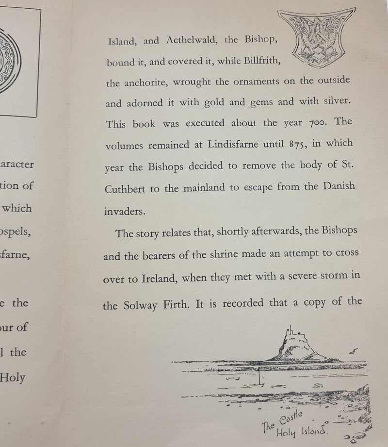 focused on the second page of the booklet