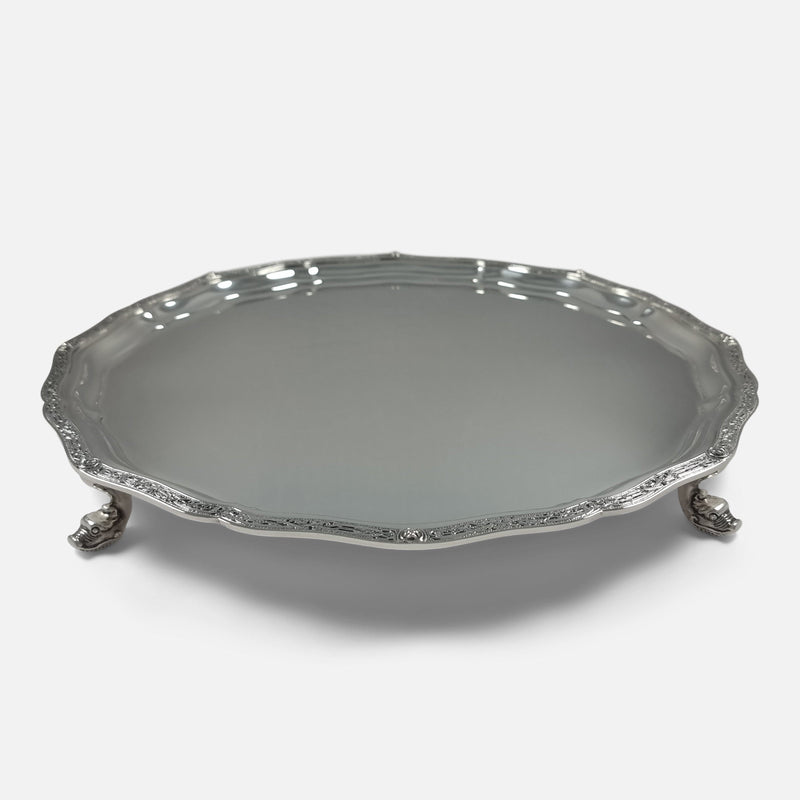 the salver viewed from a slightly raised position