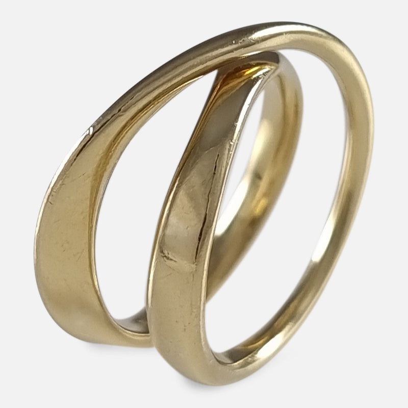 the ring viewed from the left side at a slight angle
