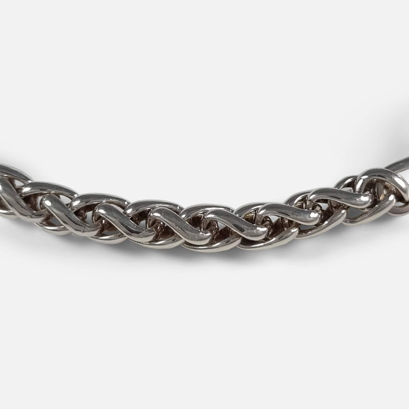 focused on a number of the chain links