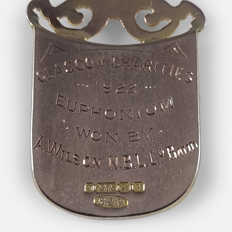 focused in on the engraving to the back