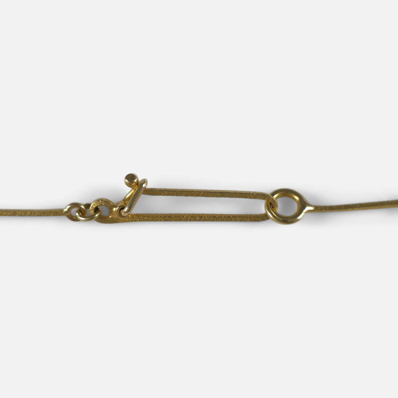 the necklace clasp fastened
