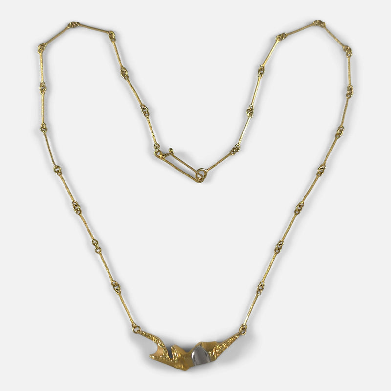 a birds eye view of the pendant necklace