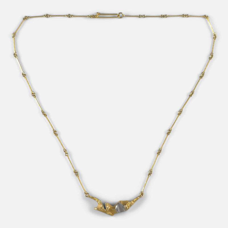 a birds eye view of the pendant necklace