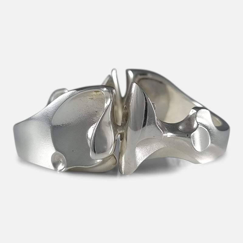 The Lapponia Sterling Silver 'Zelda' Bracelet by Björn Weckström, viewed from the front