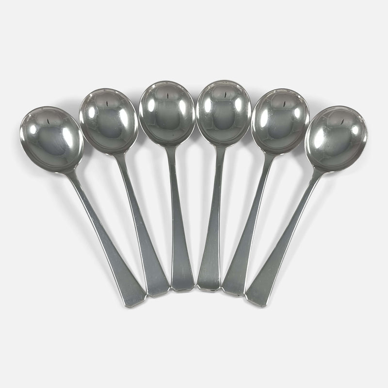 the spoons laid out in a fan formation
