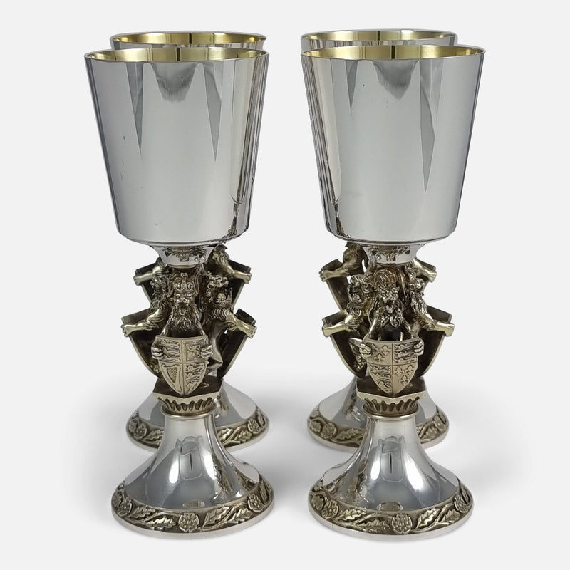 the goblets in rows of two