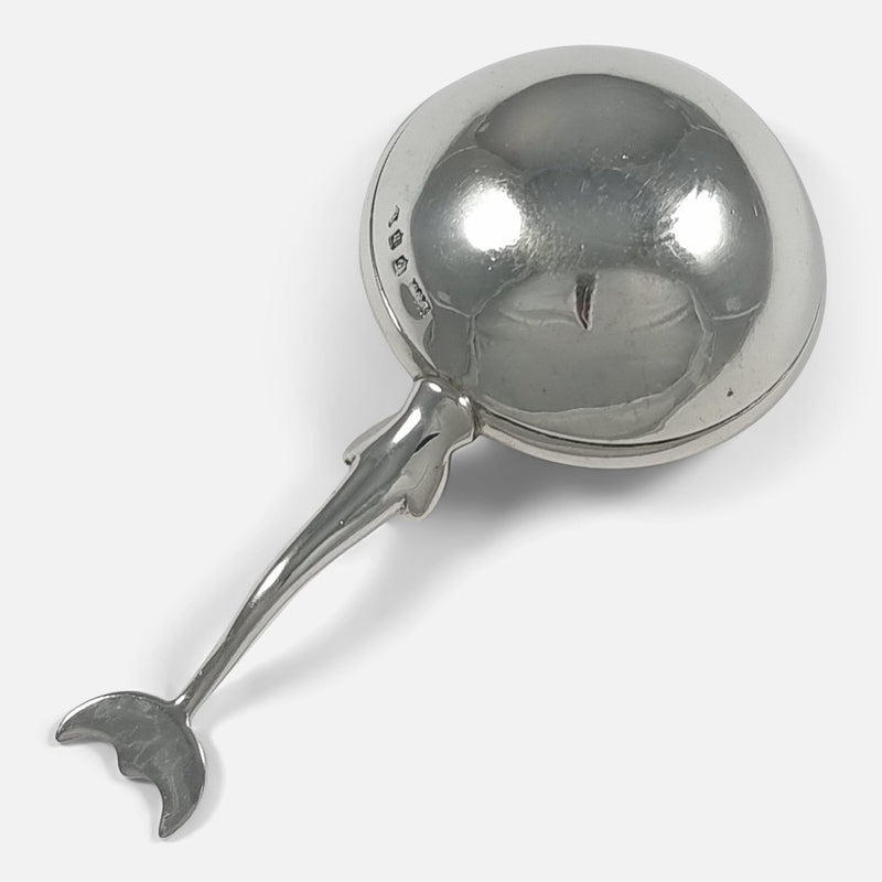 the ladle laid face down to view the reverse