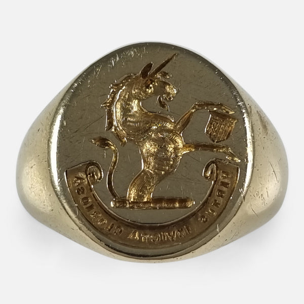 Unicorn store signet ring