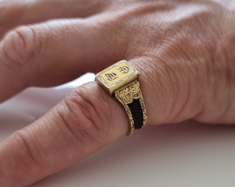 the ring on finger viewed side on