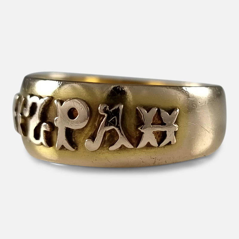 the ring viewed from the right side at a slight angle