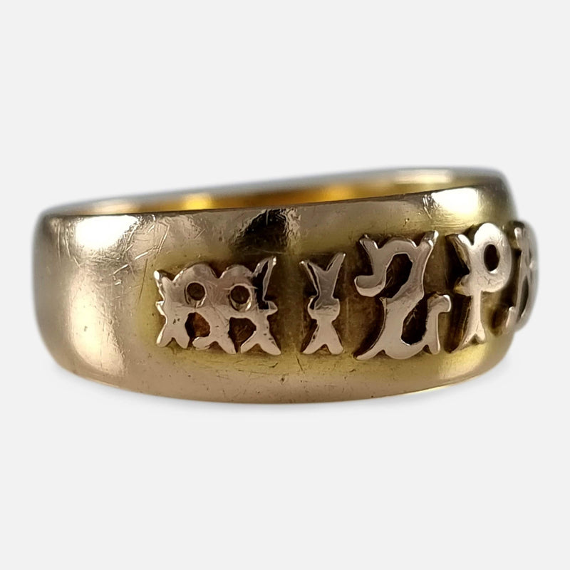 the ring viewed from the left side at a slight angle