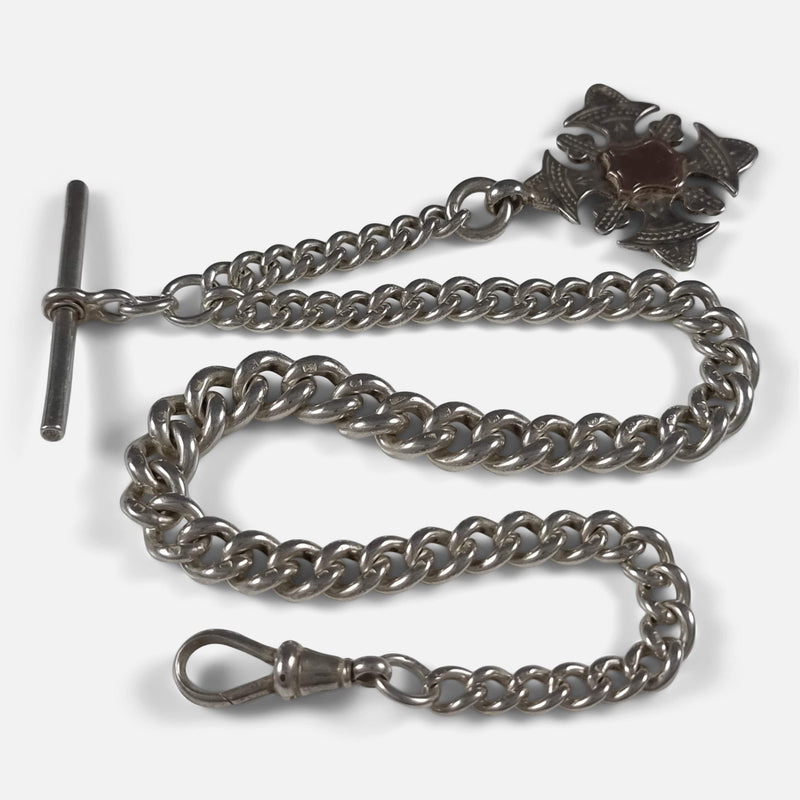 a side on view of the silver chain
