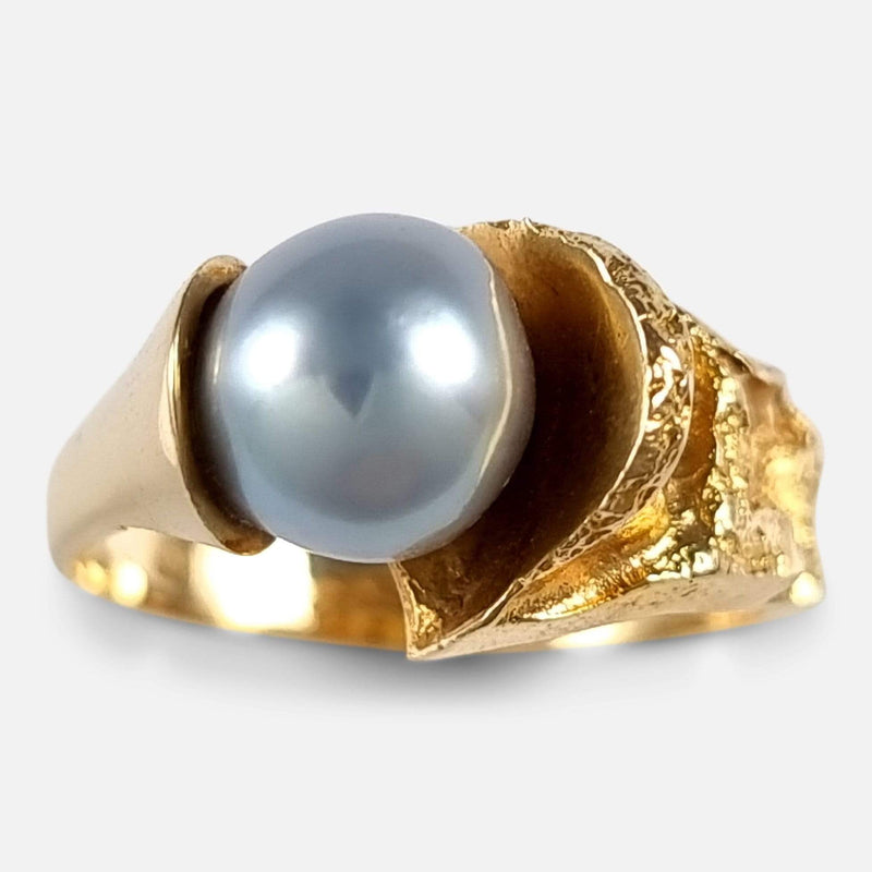 a birds eye view of the gold ring