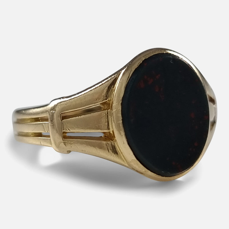 18ct Gold Bloodstone Signet Ring