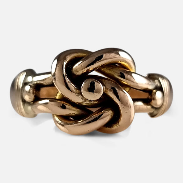 the Lovers Knot ring viewed from the front face on