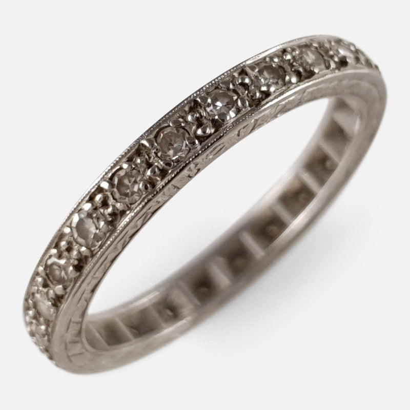 the gold ring viewed diagonally