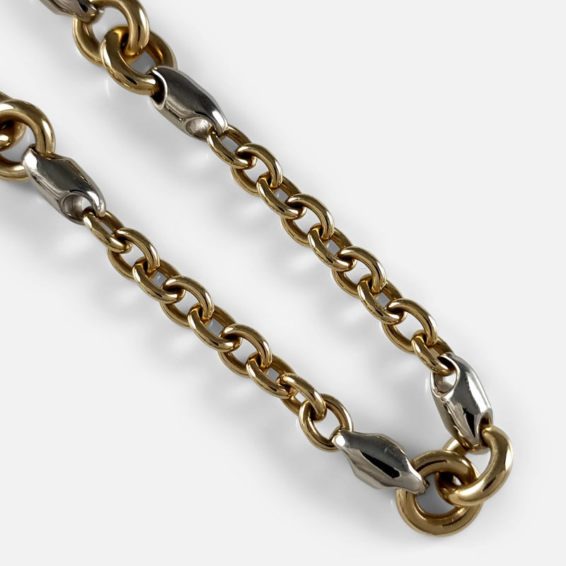 focused on a section of the bracelet links