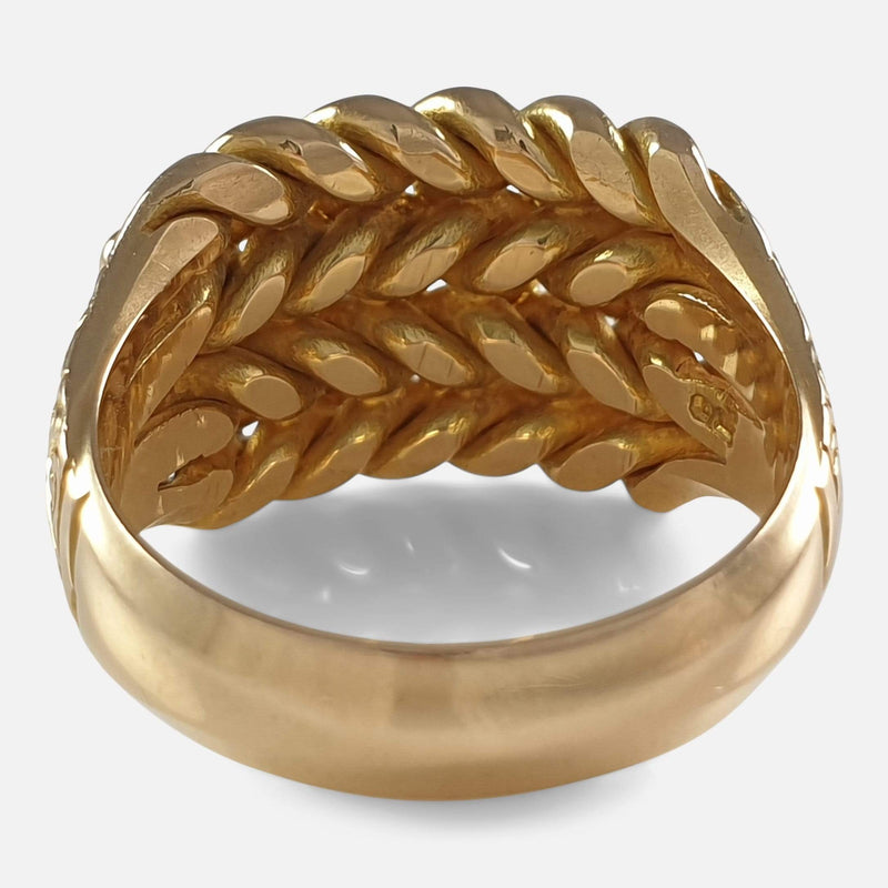 the ring viewed from the back