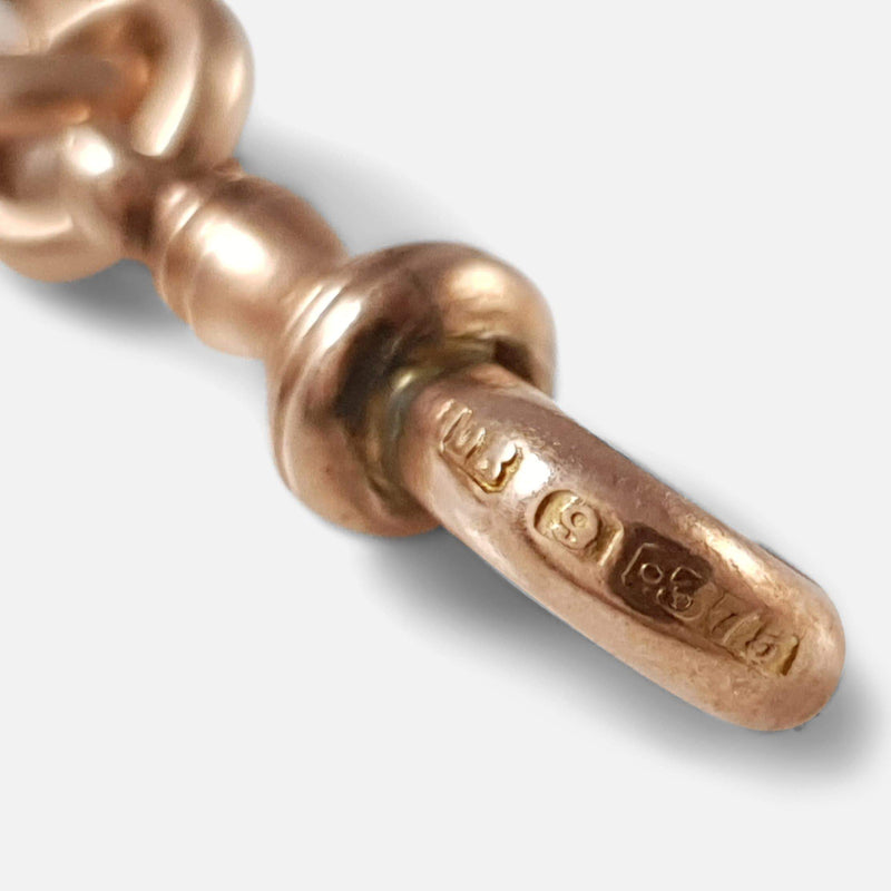 the 9ct gold hallmarks to the dog clip