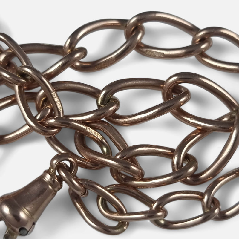 focused on a number of the chain links