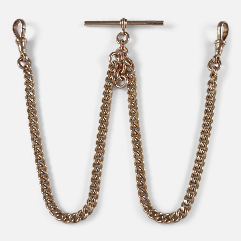 the Albert watch chain laid out how it intended to be worn