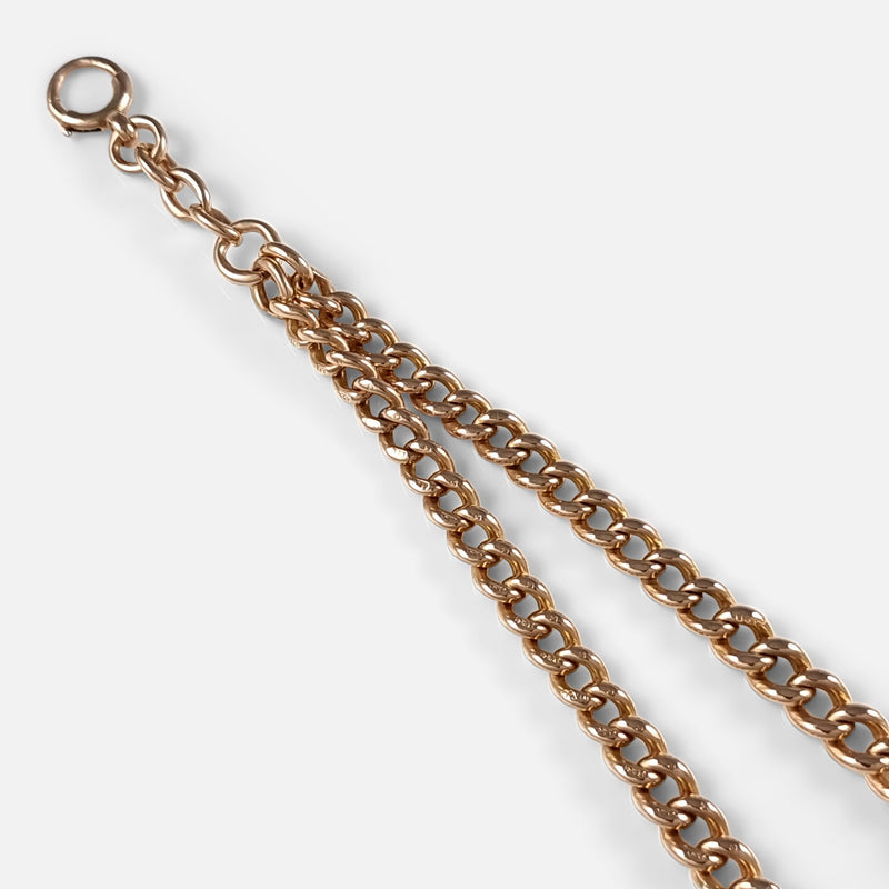 a section of the chain in focus to include the roll pin clasp
