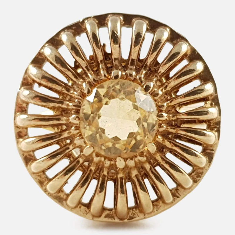 9ct Yellow Gold 0.80ct Citrine Ring Birmingham 1976 - Argentum Antiques & Collectables