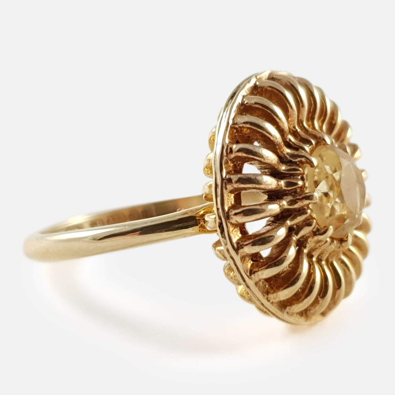 9ct Yellow Gold 0.80ct Citrine Ring Birmingham 1976 - Argentum Antiques & Collectables
