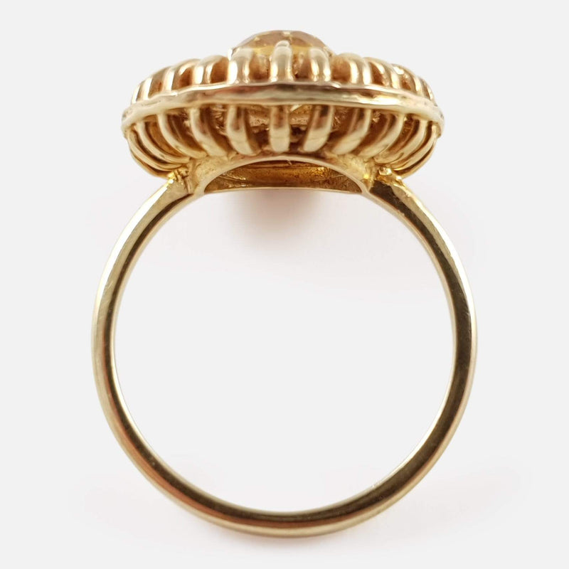 9ct Yellow Gold 0.80ct Citrine Ring Birmingham 1976 - Argentum Antiques & Collectables