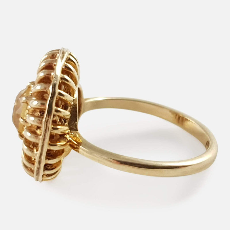 9ct Yellow Gold 0.80ct Citrine Ring Birmingham 1976 - Argentum Antiques & Collectables