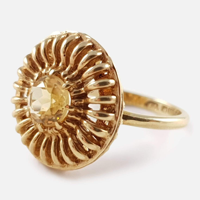 9ct Yellow Gold 0.80ct Citrine Ring Birmingham 1976 - Argentum Antiques & Collectables