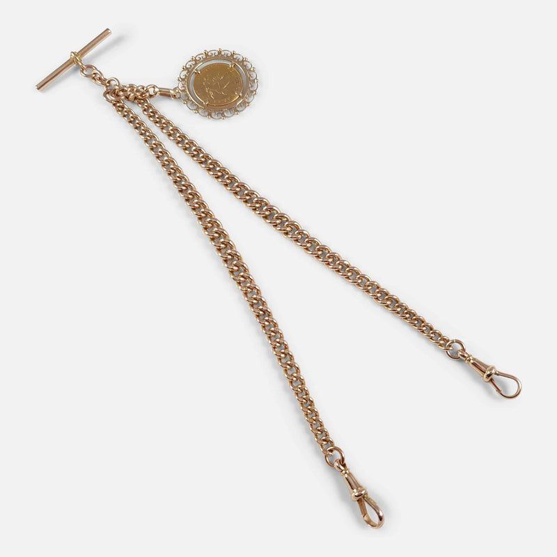 the albert watch chain extended out