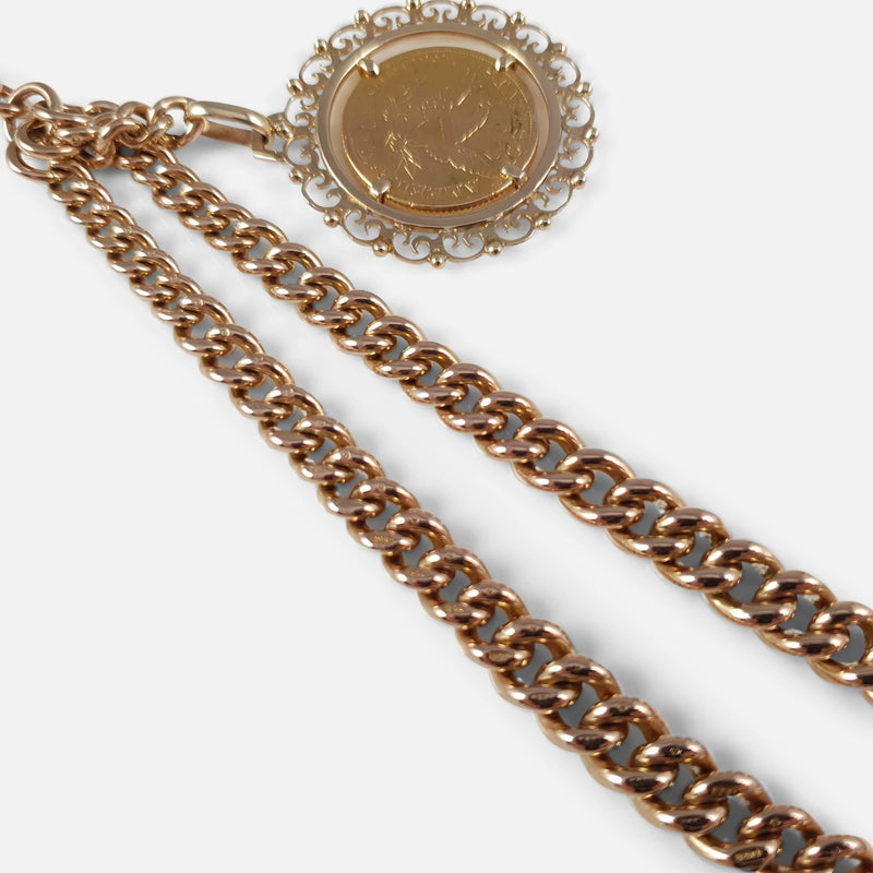 focused on a section of the chain
