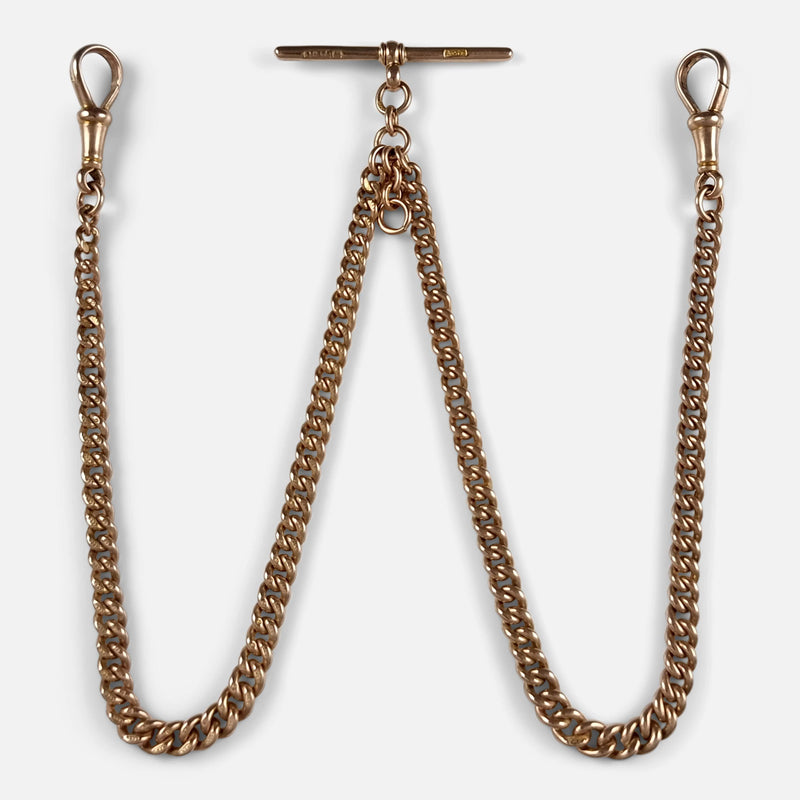 the albert chain resting as it would be worn