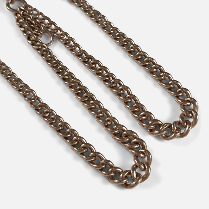 focused on a number of the chain links