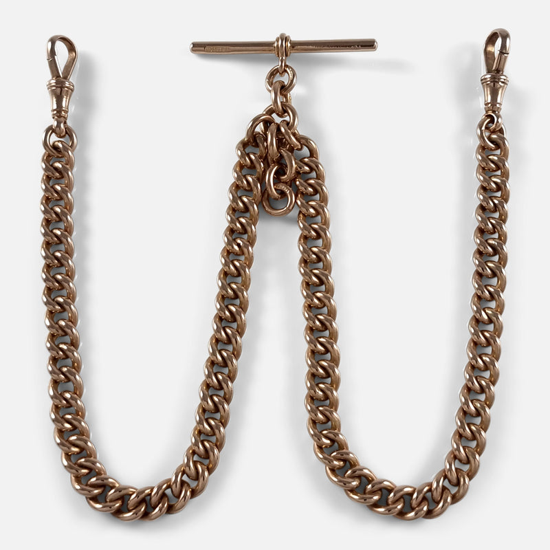 the albert watch chain resting as it is intended to be worn
