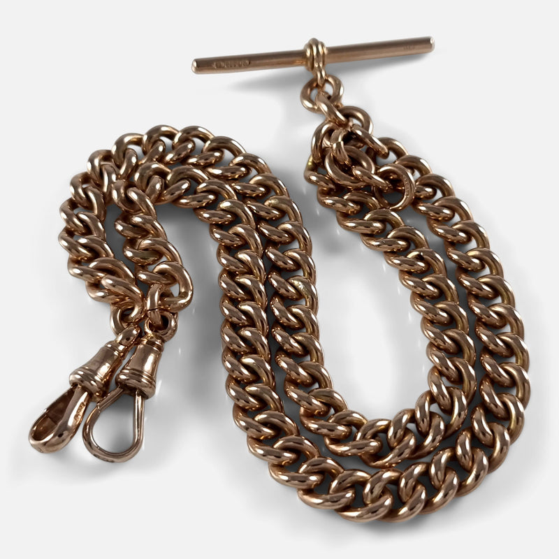 the watch chain viewed at a slight angle