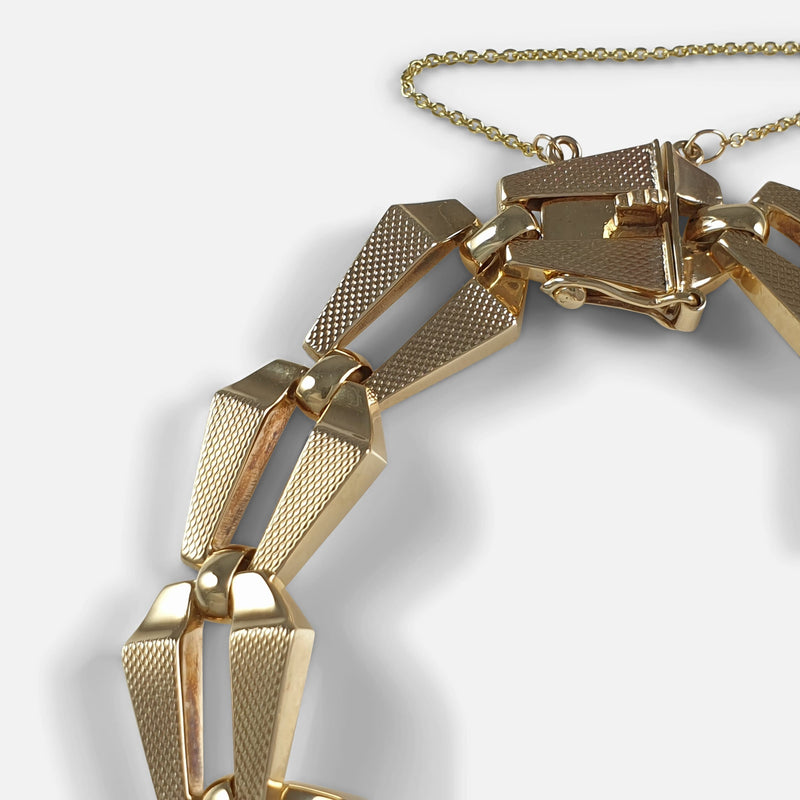focused on a section of the bracelet to include clasp