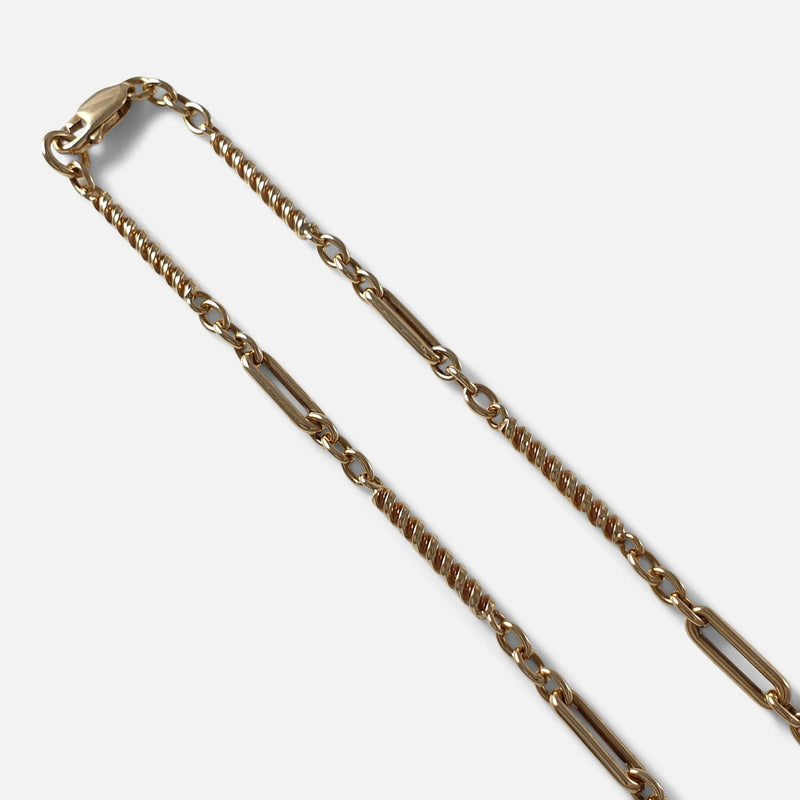 a section of the chain in focus