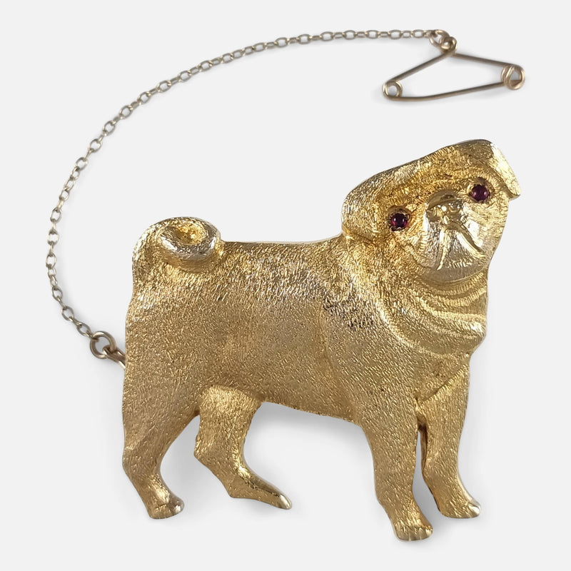 Pug sales gold chain